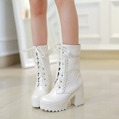 Kawaii High Heel Martin Boots