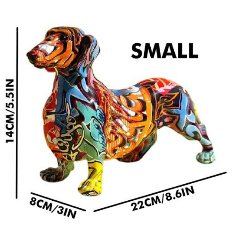 ArtZ® Dachshund Nordic Painted Statue