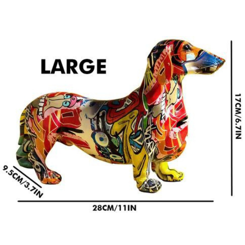 ArtZ® Dachshund Nordic Painted Statue