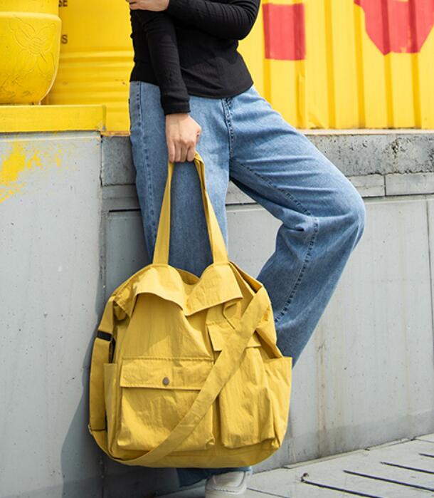 Lässige, gewaschene Oxford-Einfache Damen-Reiserucksack-Schultertasche