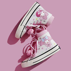 Cute Kawaii My Melody High Top Canvas