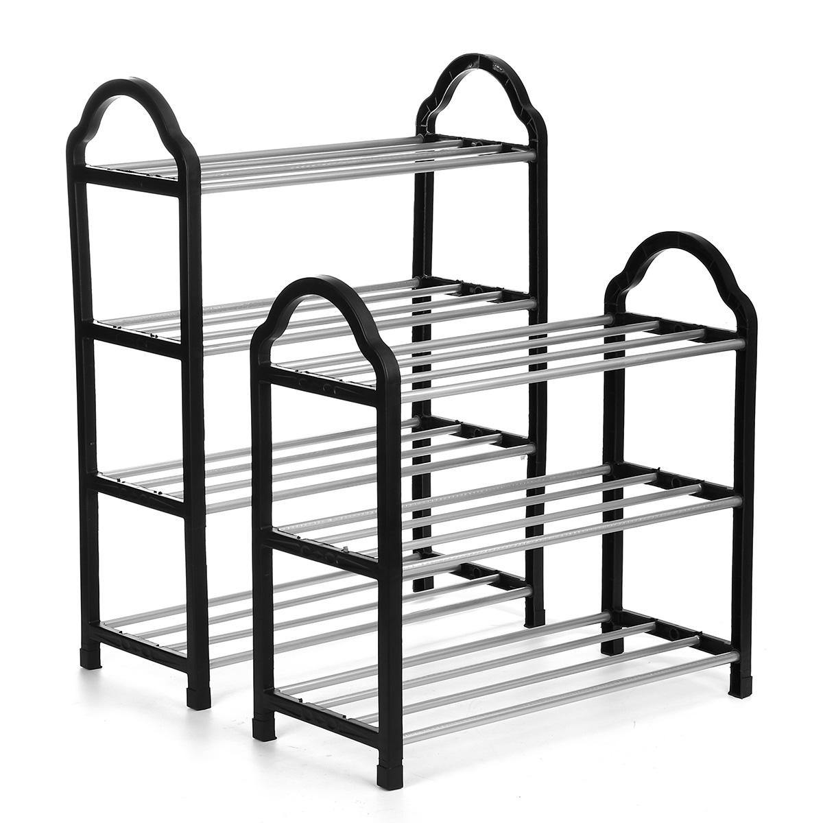 3/4 Tier Space Saving Shoe Storage Organizer Free Standing Shoe Tower Racks Shelves Shelf