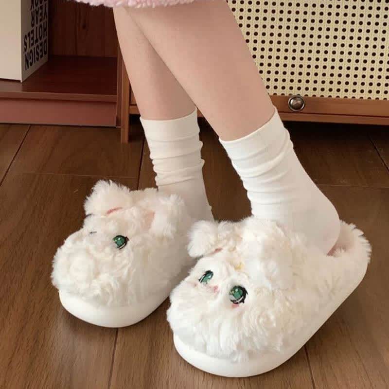 Pantuflas de felpa Cute Moon Kitty