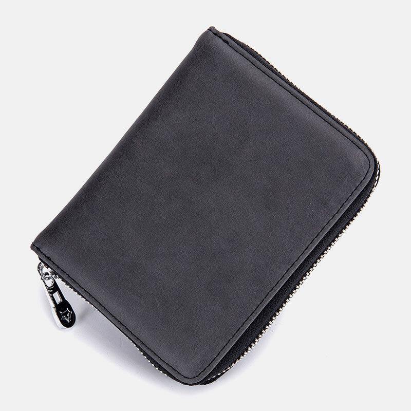 Women Genuine Leather RFID Anti-theft Organ Design Milti-card Slot Card Bag Card Holder Wallet