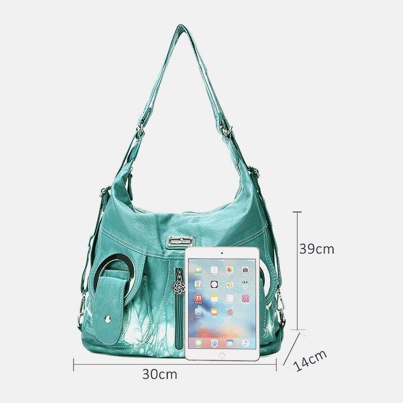 Frauen Tie Dye Multi-Carry wasserdichte große Kapazität Umhängetasche Schultertasche Handtasche Rucksack 