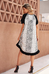 Flounce Animal Print Dress