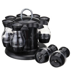 8 Jar Rotating Kitchen Spice Rack Bottle Storage Holder Condiments Container