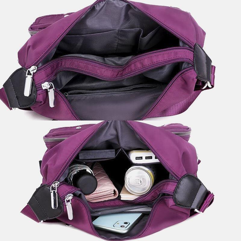 Mochila impermeable para mujer con varios bolsillos y varios bolsillos 