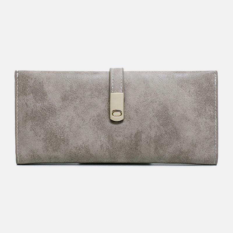 Damen 5,5 Zoll Telefon 5 Kartenfächer Frosted Bifold Long Wallet Geldbörse 