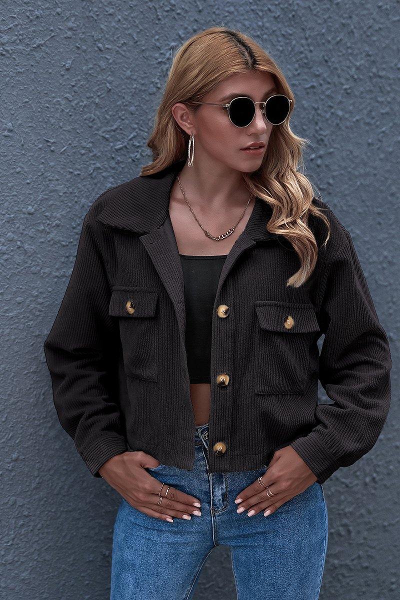 Cropped Corduroy Jacket