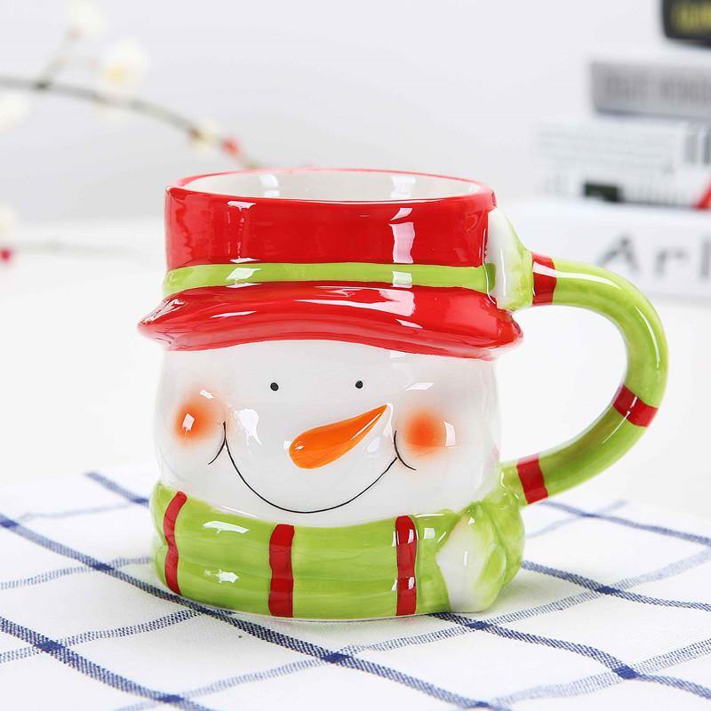 Regalo creativo de Navidad, tazas de té de cerámica, recipientes de agua, tazas y tazas, taza de café de porcelana de grado superior, artículos para beber 