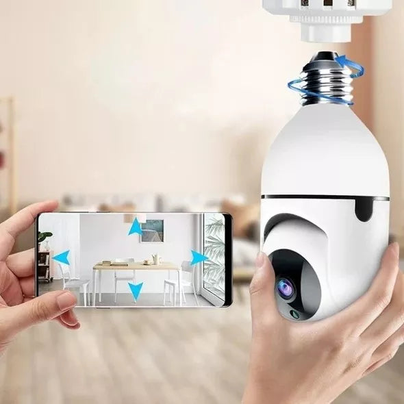 1080p Wireless 360 WIFI Light Bulb Security Camera