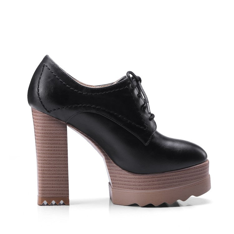 Women's Platform High Chunky Heel Ankle Boots