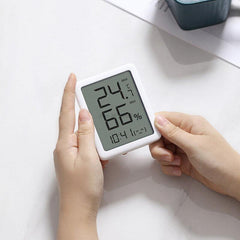 Miaomiaoce E-Ink-Bildschirm LCD Große Digitalanzeige Thermometer Hygrometer Uhr Temperatur Luftfeuchtigkeitssensor von 