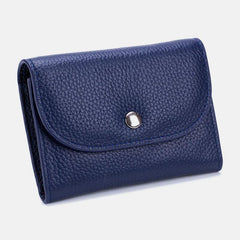 Women Genuine Leather Multifunction Lychee Pattern Coin Bag Small Wallet