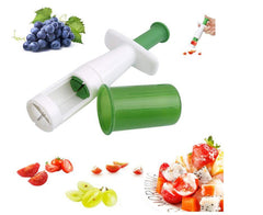 1PC Slicer Trauben Kleine Tomaten Slicer Für Salat Küche Infant Lebensmittel Ergänzung Werkzeug ABS Edelstahl Obst Schneiden Werkzeug 