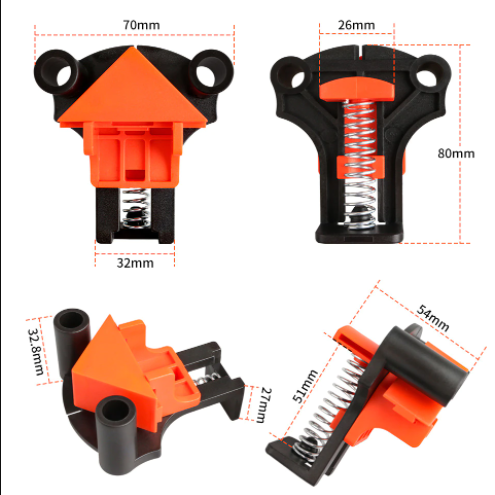 Professional Corner Clamp Set (4 Pieces + Free 60° & 120° Heads)