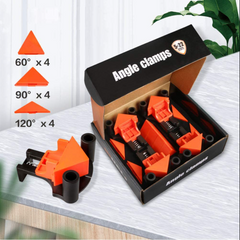 Professional Corner Clamp Set (4 Pieces + Free 60° & 120° Heads)