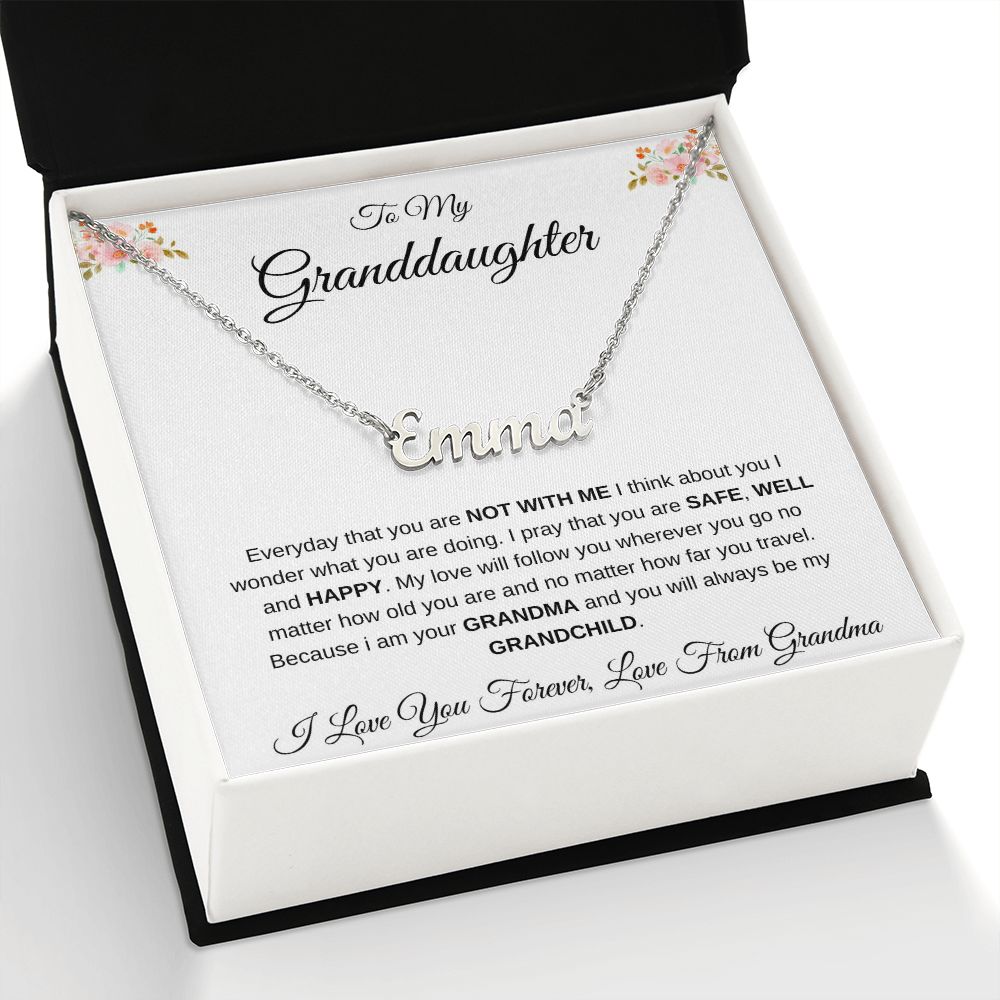 To My Granddaughter | Personalized Name Necklace