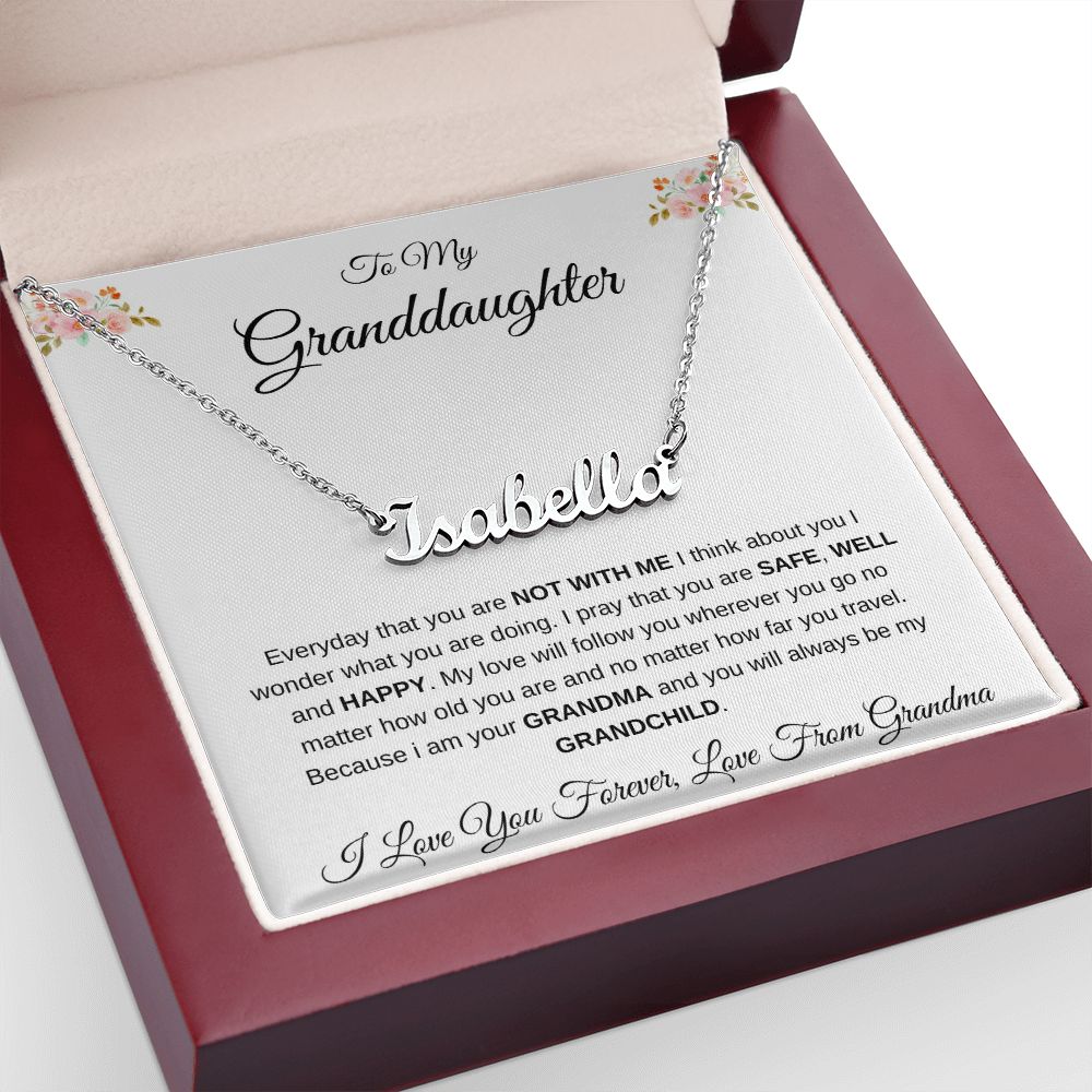 To My Granddaughter | Personalized Name Necklace