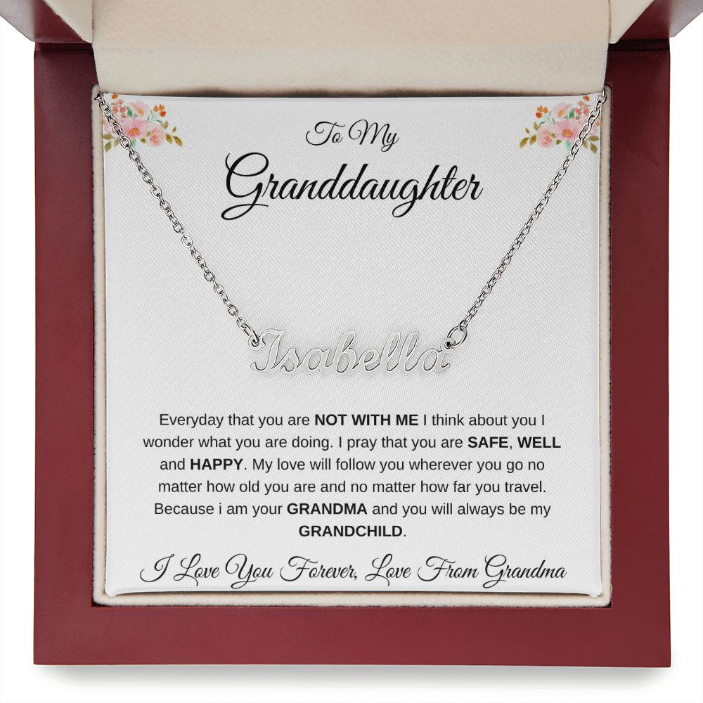 To My Granddaughter | Personalized Name Necklace