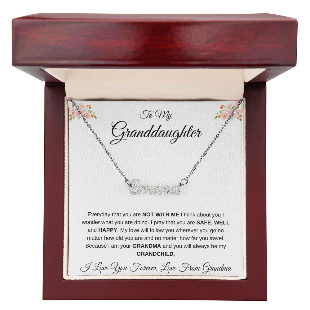 To My Granddaughter | Personalized Name Necklace