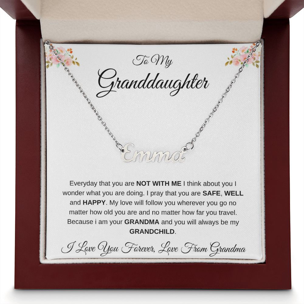 To My Granddaughter | Personalized Name Necklace