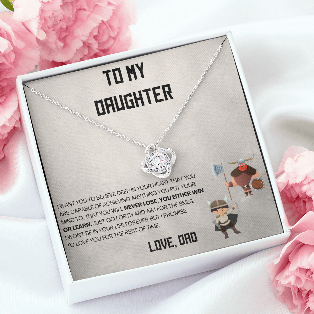 (Fast ausverkauft) „To my Daughter – You will never lose“ – Halskette