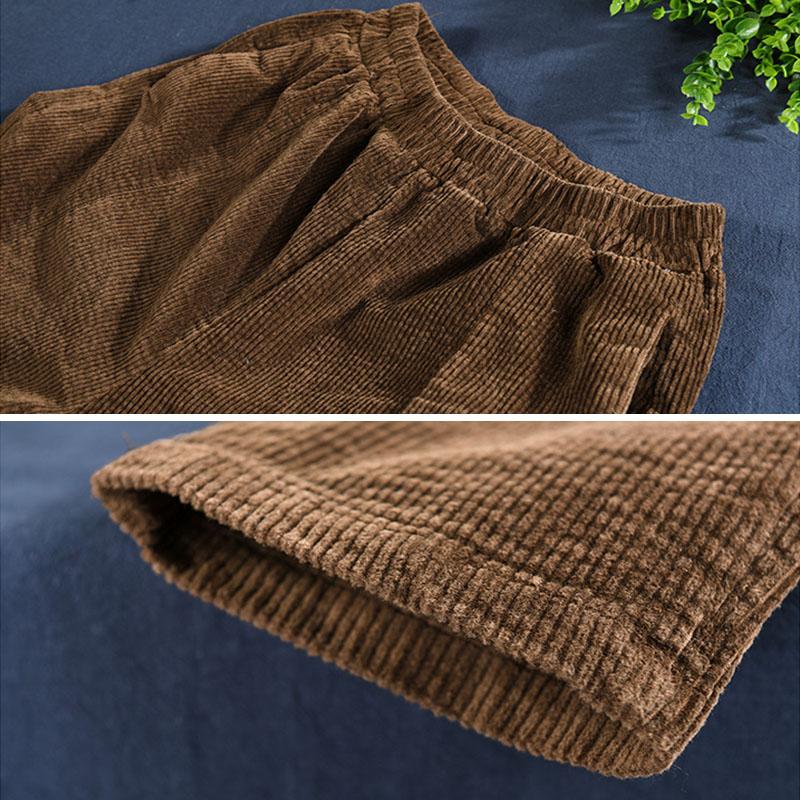 Autumn Corduroy Patchwork Casual Harem Pants