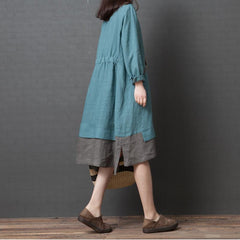 Autumn ReductionLoose Linen Long Sleeve Dress