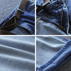 Autumn Loose Casual Inelastic Cotton Denim Pants