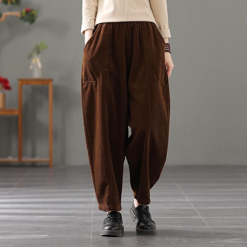 Autumn Retro Corduroy Harem Loose Pants