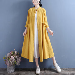 Autumn Retro Cotton Linen Loose Dress