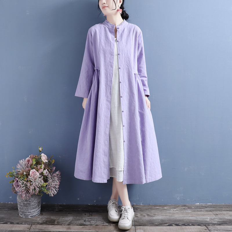 Autumn Retro Cotton Linen Loose Dress