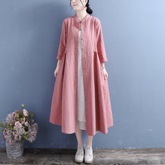 Autumn Retro Cotton Linen Loose Dress