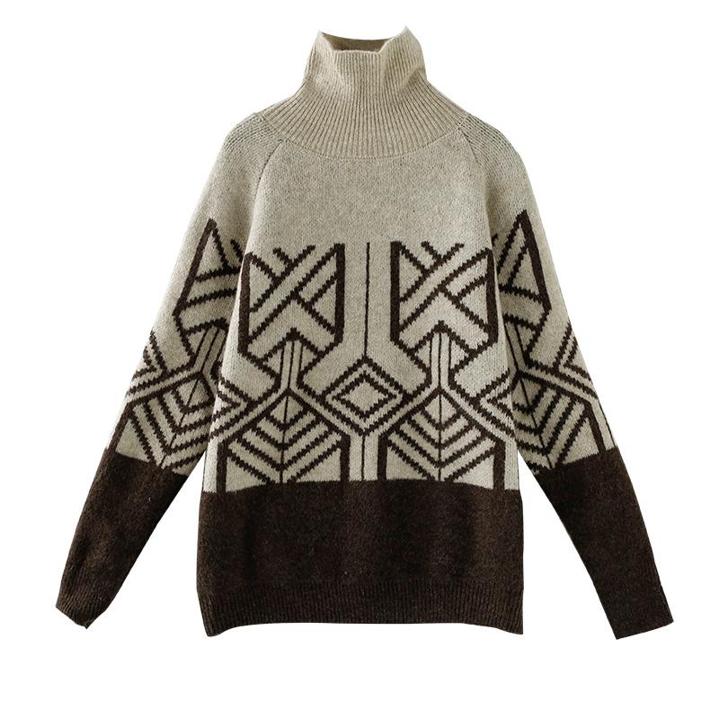 Autumn Retro Thick Turtleneck Knitted Sweater