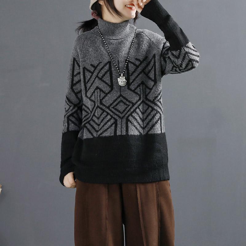 Autumn Retro Thick Turtleneck Knitted Sweater