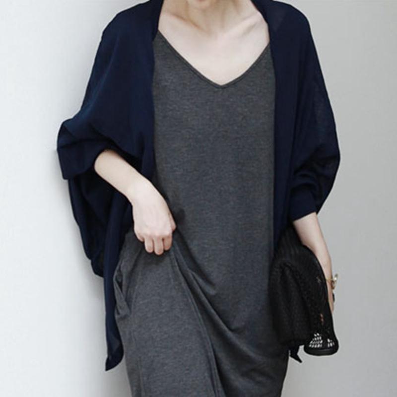 Autumn Shawl-style Thin Knit Cardigan