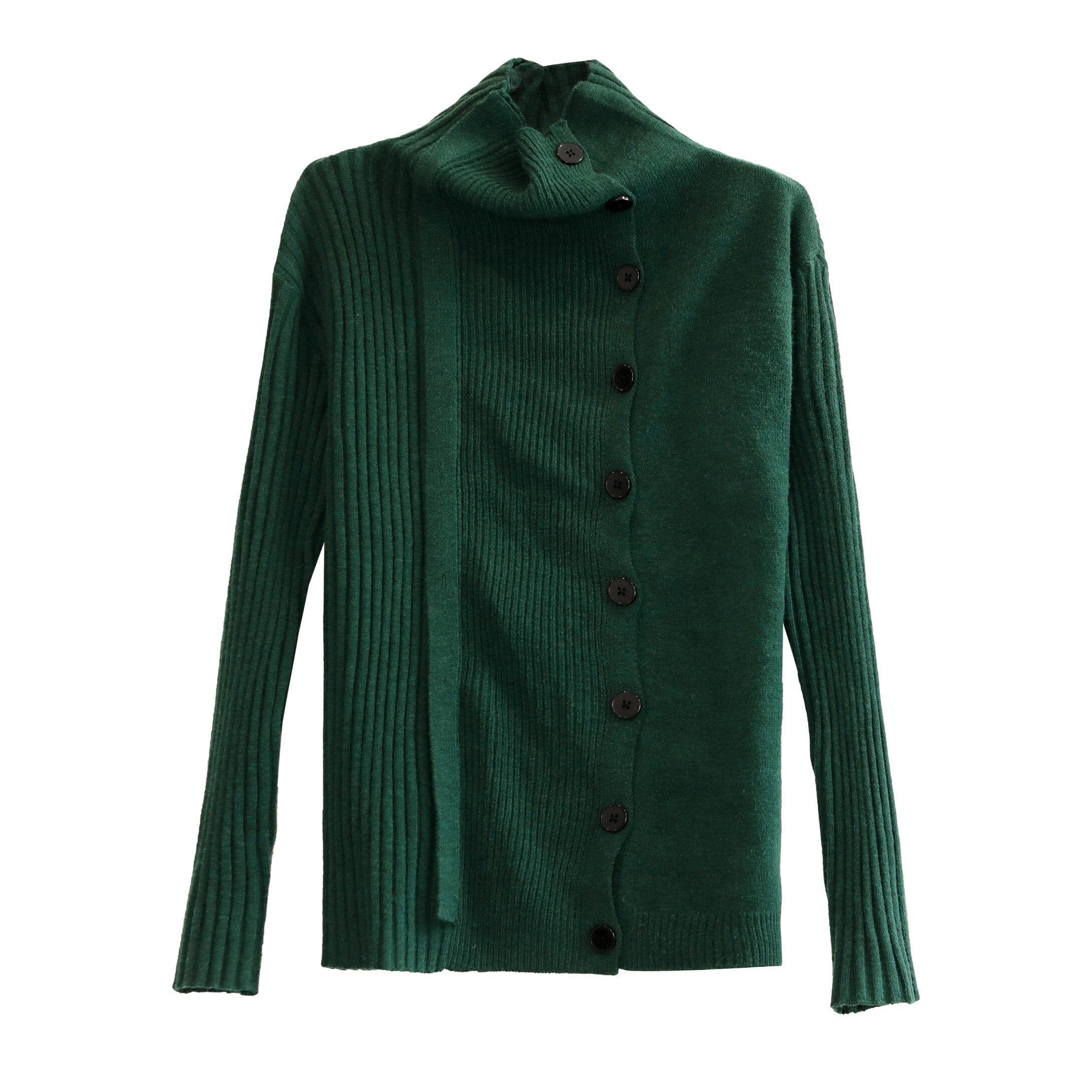 Autumn Winter Casual Fashion Irregular Knited Cardigan