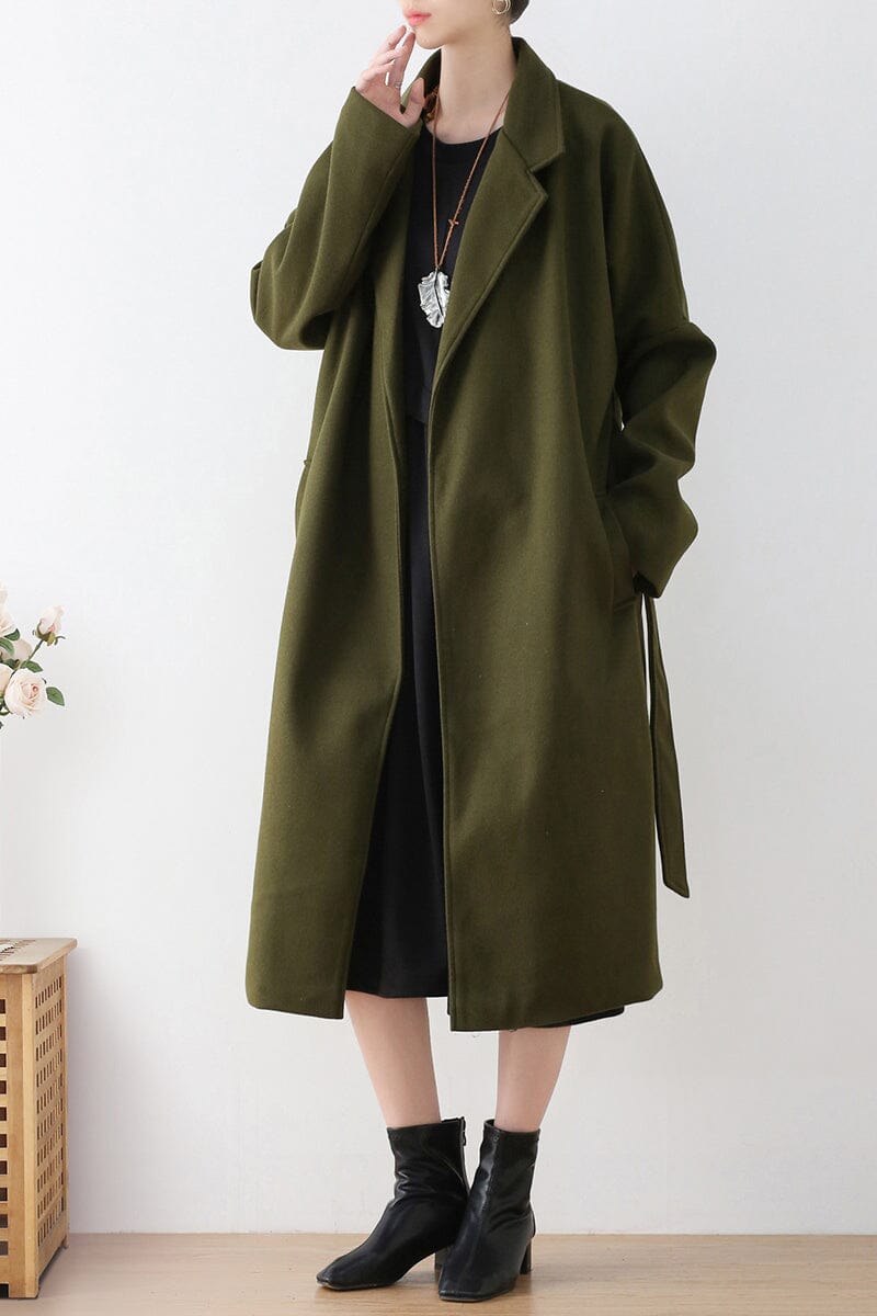 Autumn Winter Solid Cotton Thin Padded Overcoat