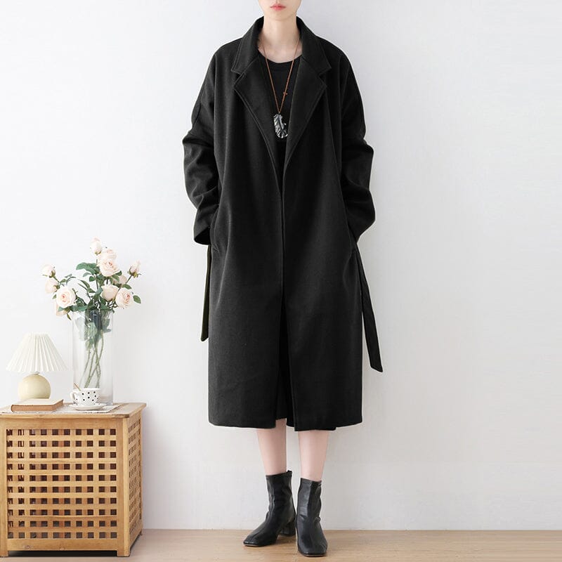 Autumn Winter Solid Cotton Thin Padded Overcoat