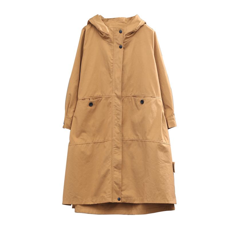 Autumn Women Retro Loose Casual Windbreaker Coat