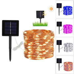 Solar-Lichterkette für den Außenbereich, 8 Modi, 20 m, 200 LEDs, Solarstrom, Lichterkette, Lichterkette, Party, Hochzeit, Dekoration, Garten 