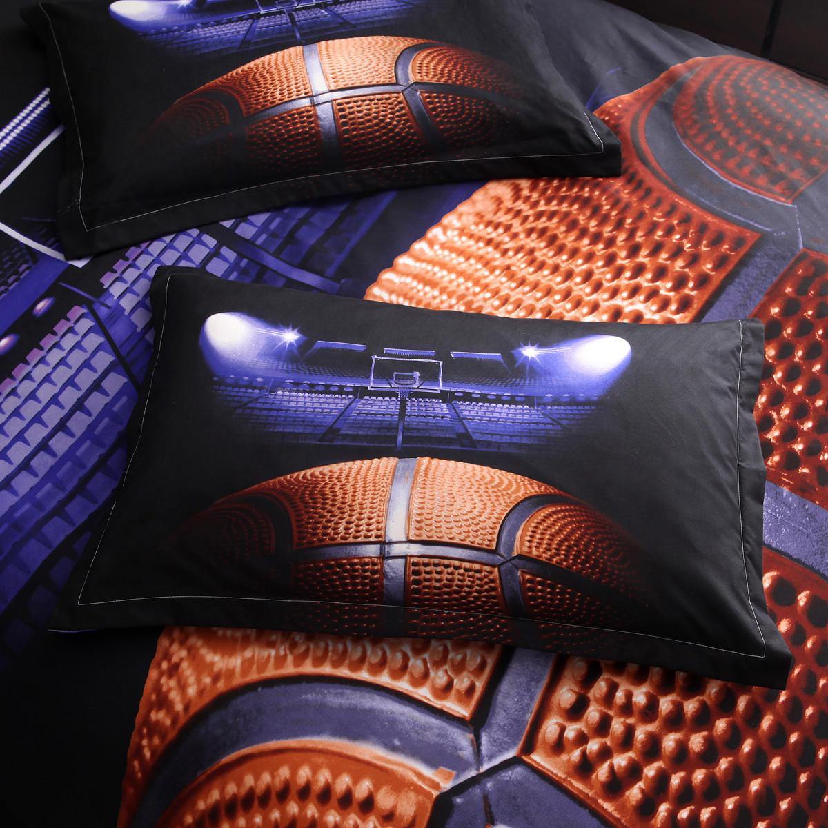 Bedclothes Basketball Print Bedding Set Quilt Duvet Cover Pillowcase Decor Bedding Sets