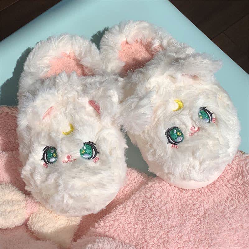 Simpatiche pantofole di peluche Moon Kitty