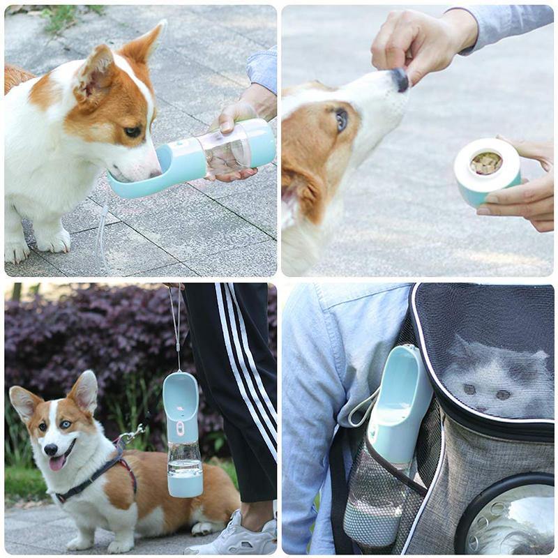 Taza Cachorro Perro Gato Mascota Botella de agua Beber Viaje Alimentador portátil sin BAP 