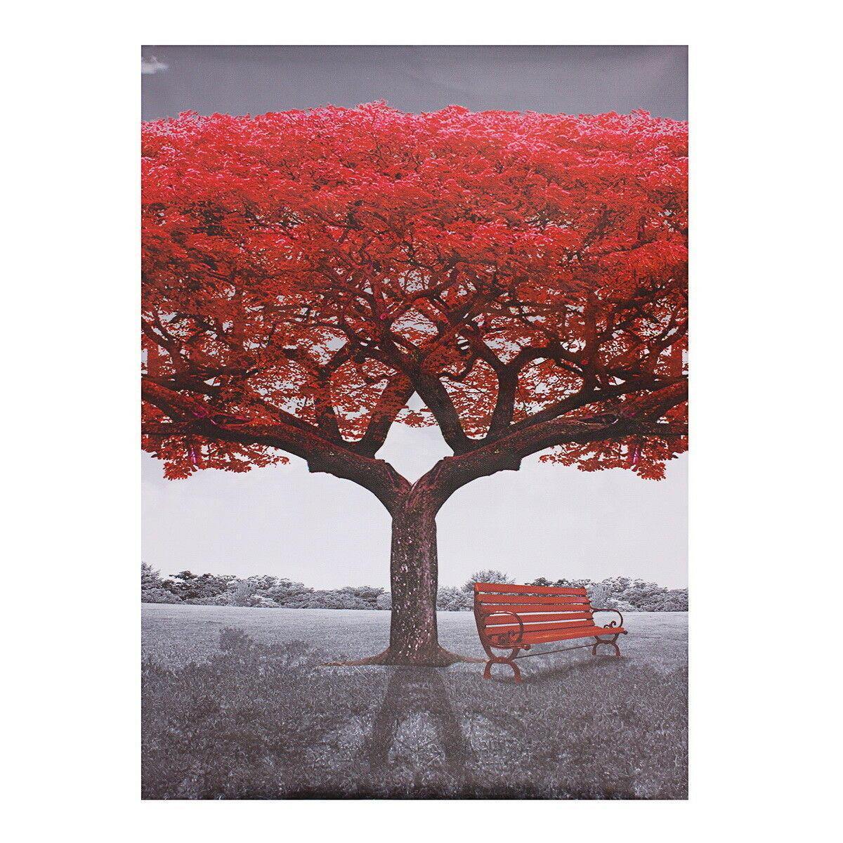 3 piezas grande árbol rojo lienzo impresión arte pinturas imagen moderna decoración del hogar 