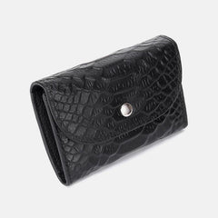 Women Genuine Leather Multifunction Lychee Pattern Coin Bag Small Wallet