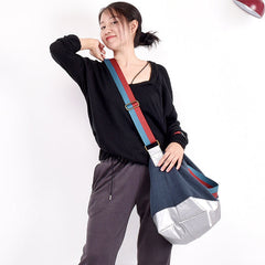 Color Block Wome Large Single Shoulder Bag