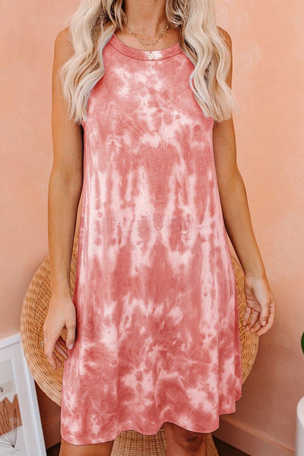 Tie Dye Knit Tank Dress